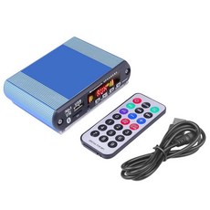 FM 라디오 블루투스 핸즈프리 Mp3 플레이어 모듈 음성 녹음 지원 U TF 카드 읽기 3.5mm 자동차 오디오 업데이트, Blue, 1개