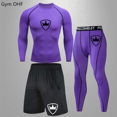 권투 BJJ MMA 스포츠 정장 운동 압축 Rashguard 정장 망 운동 휘트니스 스타킹 반바지 세트 Rash Guard Tracksuits