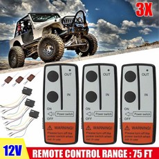 9PCS 3 Set 12V 2.4G 50m 범용 자동차 무선 윈 치 크레인 원격 제어 컨트롤러 트윈 핸드셋 범위