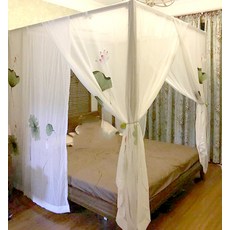 침실캐노피 가을바람 국풍 새로운중국풍의 명청 마호가니 클래식한 반달 선반 침대 자재화 수묵, C03-2.0m(6.6피트)침대