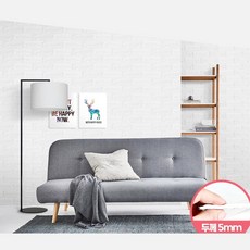 거실 침실 방풍 단열벽지 폼블럭 2.5m 보온 인테리어 3D 외풍 간편시공, 폼브릭 화이트 2.5M
