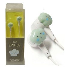 로하스_lohasshop_미니어처 수제 이어폰 EPU-09 (블루구름) 이어폰 귀여운이어폰 초등학생이어폰 선물용이어폰 패션이어폰 통화이어폰 음악감상이어폰 미니어처이어폰 핸드메이드이, 옵션없는품목입니다, 옵션없는품목입니다