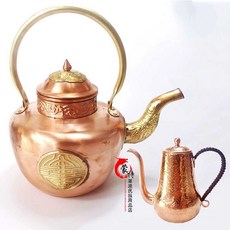 엔티크 주전자 티팟 감성 레드 구리 빈티지 카페 레트로, 긴손잡이 동주전자 21cm