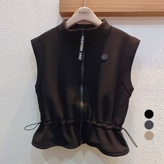  그레힙 여성 골프 조끼 밍크 털 안감 겨울 방한 바람막이 집업 베스트 여성골프웨어 