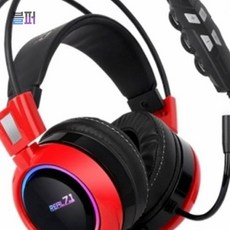 사운드list ABKO HACKER B980 게이밍 헤드셋 레드 7.1 게임용 컴퓨터 pc