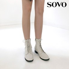 천연가죽 데일리 통굽 여성워커 앵클부츠 3.5cm