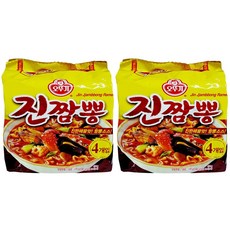 오뚜기 진짬뽕 봉지라면, 130g, 8개