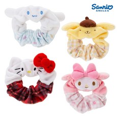 SANRIO 산리오(SANRIO) 캐릭터 마스코트 헤어슈슈 머리끈 헬로키티 시나몬롤 폼폼푸린 마이멜로디