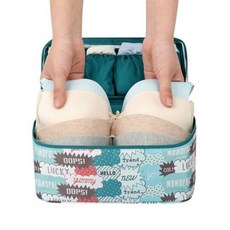 11 쥬디코디 / (모노폴리) ENJOY JOURNEY UNDERWEAR POUCH 속옷 파우치 낚시태클박스 낚시소품케이스 소형태클박스 태클박스 ARPHABET BEIGE