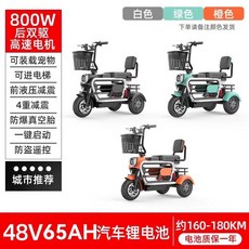 HLZ 전기 삼륜차 소형 노인 운송 접이식 경량 배터리 자동차, 05 48V65Ah-48V