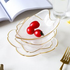 일본 식 유리 맛 접시 금박 양념 장 판 핑크색 샤브샤브 소스 접시 창의 망치 무늬 벚꽃 그릇 복숭아 접시 접시 접시 접시 식초 접시 양념 그릇 금박 벚꽃 작은 접시 1 개, 상세페이지 참조