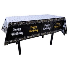 직사각형 일회용 플라스틱 방수 식탁보 식탁용 첫 번째 생일 장식 베이비 샤워, 137x274cm, I, 1개