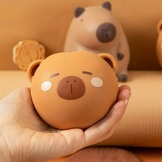 카피바라 말랑이 스퀴시 스트레스볼 만두 쓸데없는 킹받는 선물 쓸없선, 뚱뚱카피바라, 뚱뚱카피바라, 1개