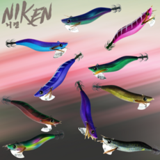 [조조피싱] 니켄 파공 팁런에기 3.5호 30g 팁런낚시 채비 무늬오징어 신제품, #4. 다크퍼플 (케이무라 글로우)