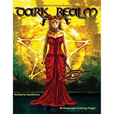 Adult Coloring Books Dark Realm : 다크 판타지 장면 좀비 마녀 유령 괴물 악마 거미 및 기타 소, 단일옵션