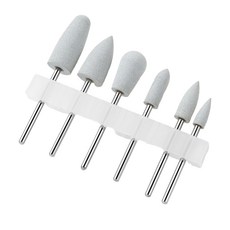 네일 준비 및 폴란드 키트에는 스무딩 및 손톱 모양의 각질을위한 6pcs 모듬 그라인딩 헤드가 포함되어 있습니다., 하얀색, 1개