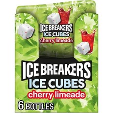 ICE BREAKERS Ice Cubes Wintergreen 무설탕 츄잉껌 병 91.9g(3.25oz) (6개 40개), 체리 라임에이드