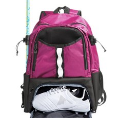 Athletico Turf 라크로스 백 - 엑스트라 라지 백팩 모든 또는 필드 하키 장비 보관 스틱 홀더 2개와 별도의 클리트 수납 공간 (블랙) 226377, 핑크