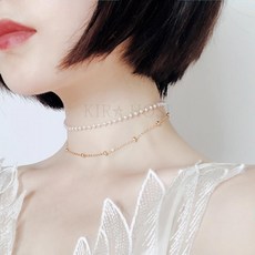 kirahosi 클래시 6 여성 주얼리 럭셔리 큐빅 패션 진주 목걸이 61 +스마트 스트랩 증정 COmao03