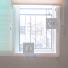 창틀 창문환풍기 이동식환풍기 주방 욕실 결로예방 저소음환풍기 무타공 설치, 소형