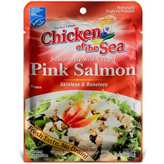 Chicken of the Sea 핑크 살몬 스킨리스 앤 본리스 파우치, 70g, 1개