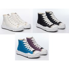 MMY 메종 미하라 야스히로 블랙 화이트 퍼플&블루 3colors 2020FW Toe cap 하이탑 컨버스 잭퍼셀 타입 스니커즈