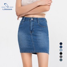 상상그이상 여성용 A라인 잔꽃 플라워 밴딩 롱 스커트