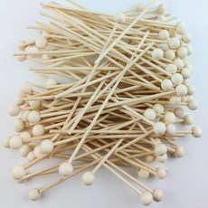 TIHOOD 200PCS 6인치 락캔디 스틱 with 볼 우드 스위즐 케이크 드링크 스터러 하드락캔디용, 1개