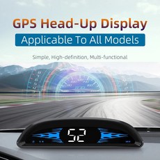 안드로이드 네비게이션 헤드업 디스플레이 자동차 허드 GPS 속도계 온보드 컴퓨터 스마트 디지털 시계 알람 액세, 1.1PCS, 1.1PCS
