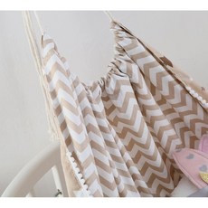 아기해먹 유아용 요람 침대 실내 신생아, 카키 웨이브, 1개