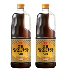 샘표 양조간장 501, 1.7L, 2개 - 잔장