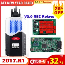 CDP TCS 멀티애그 프로 블루투스 2016R0 키젠 V30 NEC 릴레이 obd2 스캐너 자동차 트럭 차량 OBDII 진단 도구차량 케이블 포함멀티다그 프로 자동차용 멀티다그 플러스, 06 Car cables