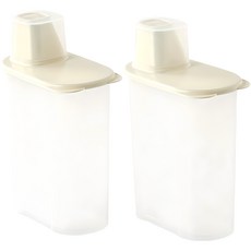 모던하우스 깔끔 도어포켓 잡곡용기 2500ml, 아이보리, 2개
