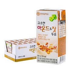 연세우유 연세 고소한 아몬드&잣 두유 200mlX24팩, 200ml, 24개