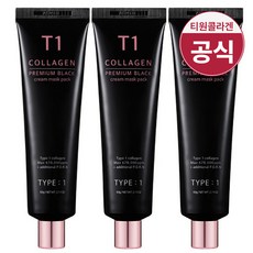 T1 티원콜라겐 프리미엄 블랙 크림 마스크팩 60g x 3세트, 3개