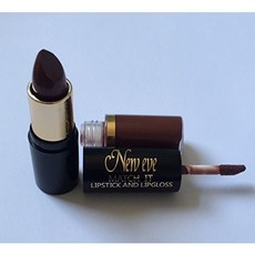 립스틱 BROWN Lipstick and Lipgloss New Eve Trendy 2 in1 Match it 15ml Cosmetic Duo Makeup set BROWN, 본문참고