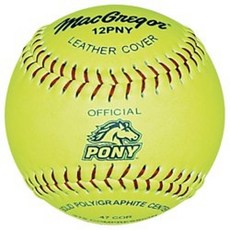 MacGregor Pony Fast Pitch 소프트볼 12 인치 (1 다스), 단일옵션