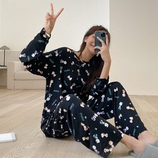 SET꿀잠 스누피 패밀리 피치 파자마세트