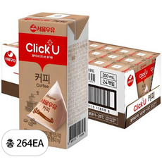 클릭유 서울우유 커피 24p, 200ml, 264개, 264개
