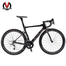 SAVA 탄소 섬유 도로 팬텀 3.0 림 55MM 도로 22 속도 경주 용 전체 자전거, 44cm, 블랙 그레이