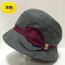중년 노인 모자 여사 춘추 하늘 얇 은 차양 모자 봄 여름 큰 챙 모자 노인 모자 엄마 모 회색 M (56 - 58 cm)