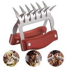 바베큐 곰 발톱 민서 주방 도구 금속 고기 발톱 다진 고기를 쉽게 들어 올릴 수 있음 바베큐 액세서리 스테인레스 스틸 고기 발톱 분리기 다진 돼지 고기 칠면조 닭 가슴살 쇠고기