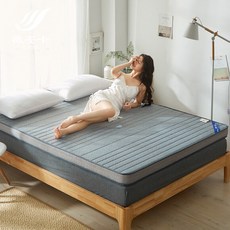 비 안 카 라텍스 매트 쿠션 도 톰 한 가정용 다다미 기숙사 일 인 학생 스펀지 매트리스 그레이 1.8 * 2.0 미터 * 9cm 6.9kg (2 인)
