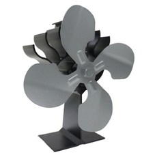  QDY 전동 팬/통나무 버너/벽난로 소형 크기 - 6.7 x 3.54 x 8.27인치, 회색, 17x9x21cm, 알루미늄 합금 