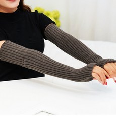 꿈쟁이하우스 겨울 니트 방한 무지 핸드 워머 팔토시