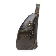 PINA / 천연 소가죽 DARK-BROWN- 수납 공간 많은 슬링백 슬링백/남자슬링백/남성슬링백/메신저백/슬링백가방슬링백추천/운동가방/미니백팩/나들이/가벼운가방