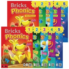 브릭스 파닉스 Bricks Phonics 1 2 3 4 5 (SB+WB) -영어학습 단계별 교재 -책갈피볼펜제공, Bricks Phonics 4 (SB+WB)