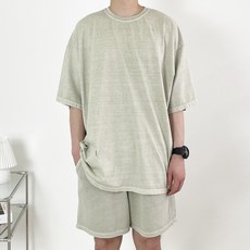 피그먼트반팔반바지세트