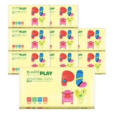 한예지 PLAY 뽑아쓰는 천연펄프 팝업 티슈 200매 9개입