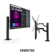 LG 34인치 모니터 34WN780 WQHD HDR10 신개념스탠드사용
